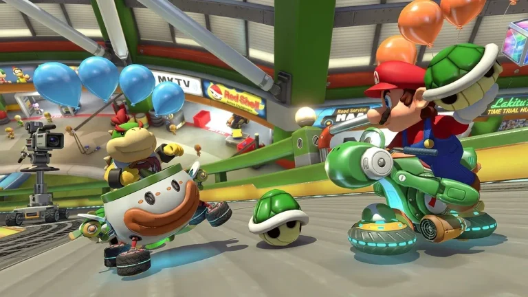 Mario Kart 8 Deluxe Switch NSP Mario and Bowser racing