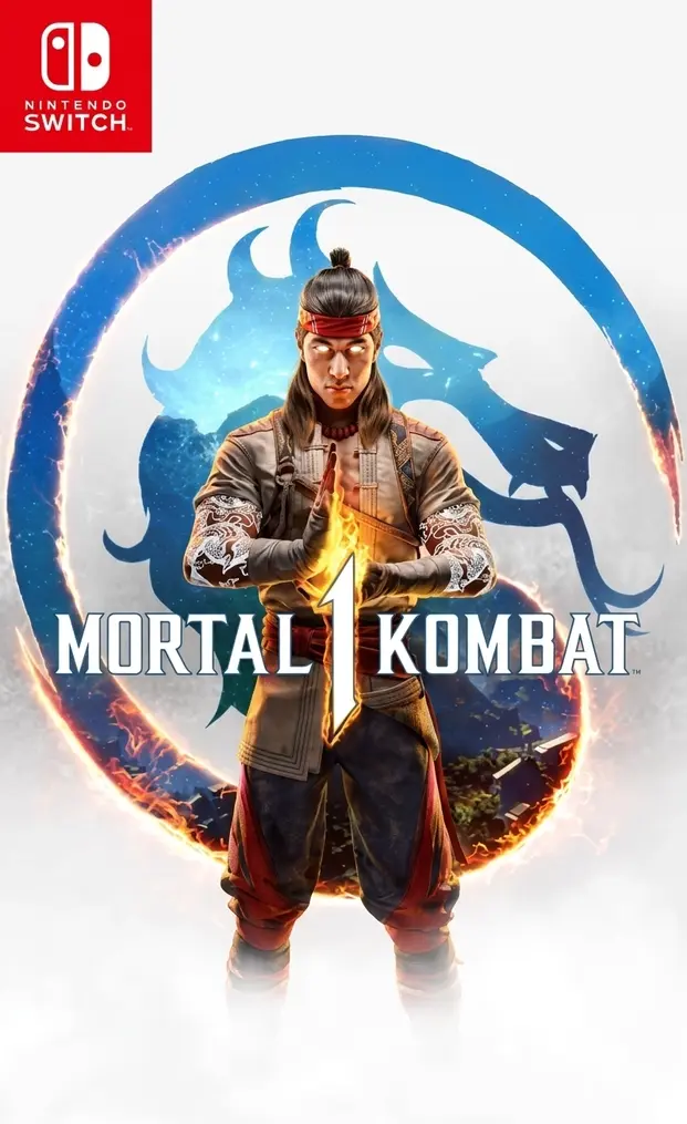Mortal Kombat 1 Premium Edition Switch NSP Nintendo Switch cover featuring a martial arts fighter and Mortal Kombat logo