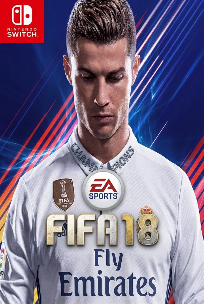 FIFA 18 Switch NSP Nintendo Switch game cover featuring a football player and EA Sports branding
