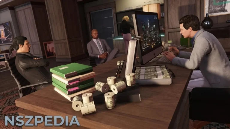 GTA 5 Nintendo Switch story mode gameplay in office setting