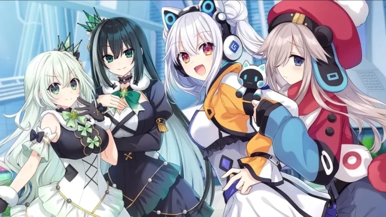 Hyperdimension Neptunia Unlimited Switch NSP four character ensemble portrait artwork