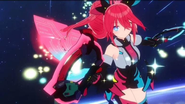 Hyperdimension Neptunia Unlimited Switch NSP red-haired character in futuristic armor
