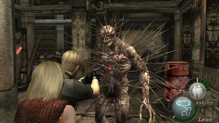 Resident Evil 0 Switch NSP characters aiming gun at spiked mutant enemy
