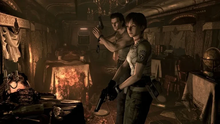 Resident Evil 0 Switch NSP Chambers and Billy Coen aiming guns together