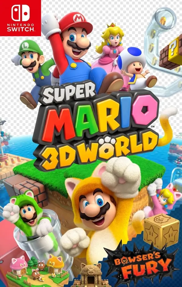 Super Mario 3D World Plus Bowser’s Fury switch NSP Nintendo Switch cover art