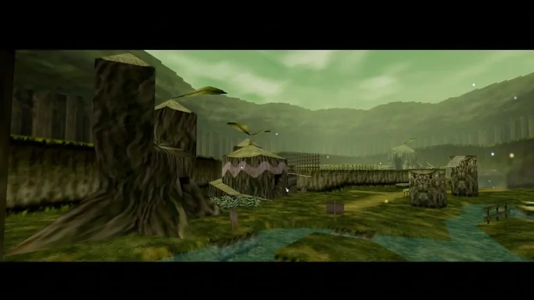 The Legend of Zelda Ocarina of Time Switch NSP Kokiri Forest village overview shot