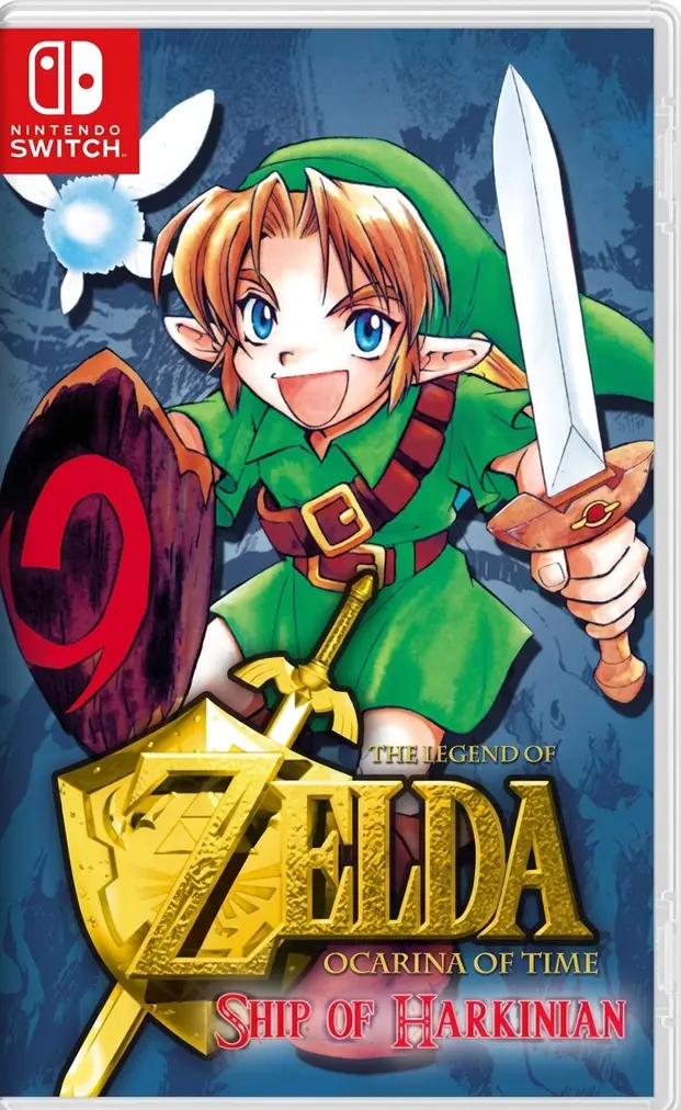 The Legend of Zelda Ocarina of Time Switch NSP Ship of Harkinian Nintendo Switch style cover art