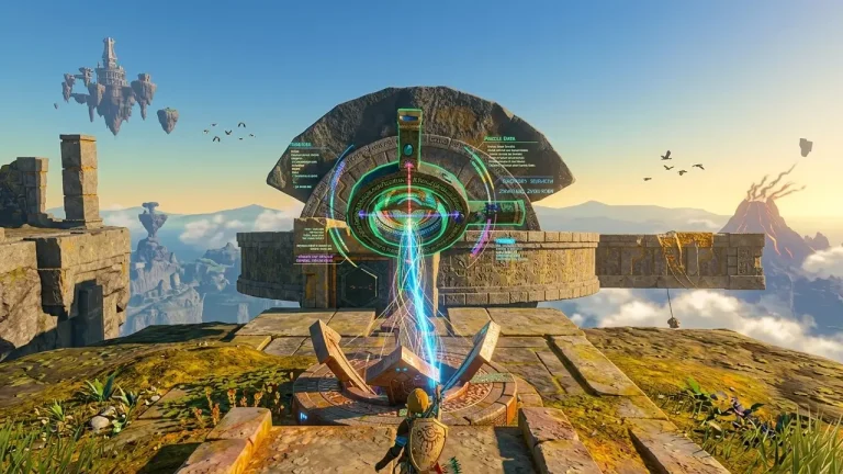 Link exploring an ancient shrine in The Legend of Zelda Tears of the Kingdom
